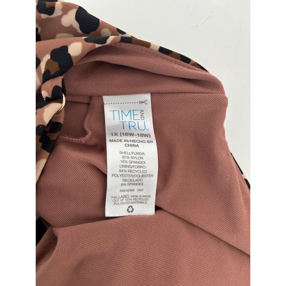 Y2K Palm & Leopard Plus Size 16W Swim Top Duo Bikini & Tankini Boho Chic Resort - Picture 9 of 15